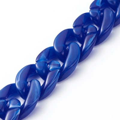 CADENA ACRILICA AZUL REAL 23X16MM