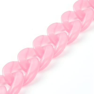 CADENA ACRILICA ROSA PALIDO 23X16MM 1
