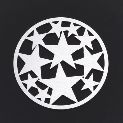 COLGANTES DE ALUMINIO CIRCULO CENTRO ESTRELLAS 50MM