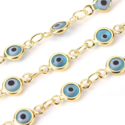 CADENA POR METRO B/O OJITOS MURANO 4MM1