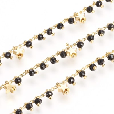 CADENA POR METRO B/O ESTRELLA + IMITACION JADE NEGRO1