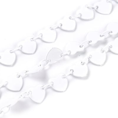 CADENA POR METRO CORAZON CONECTOR BLANCO 4X3MM1