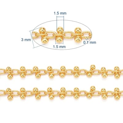 CADENA POR METRO B/O ESLABON DOBLE BALIN MINI1