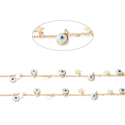 CADENA POR METRO B/O OJITO MURANO + ESTRELLA3