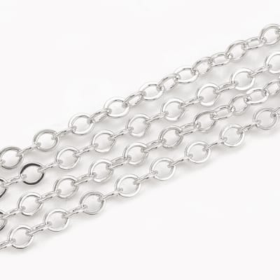 CADENA POR METRO PLATINO ESLABON OVALADO 3.5X3MM1