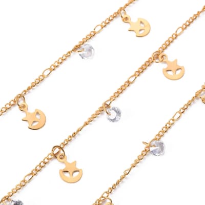 CADENA POR METRO B/O ESTRELLA LUNA ZIRCON3