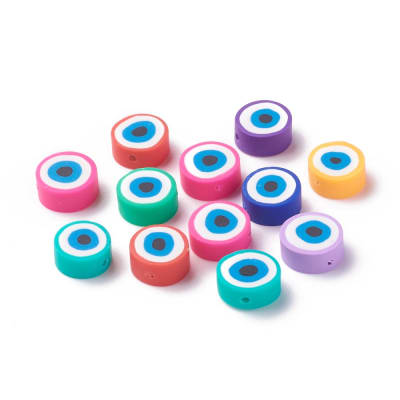 FIMO FIGURAS CIRCULO CON OJO COLORES 12UND