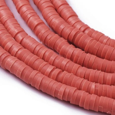 FIMO DISCOS 4MM CORAL LUZ
