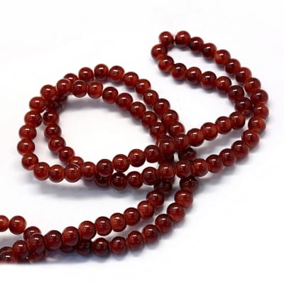 CRISTAL IMIT. JADE SADDLE BROWN 5MM