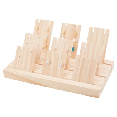 EXHIBIDOR DE MADERA PARA AROS (9 BASES)