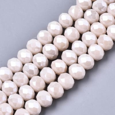 CRISTAL AUSTRIACO POR TIRA 4X3MM ROSA BRUMOSA PERLADO
