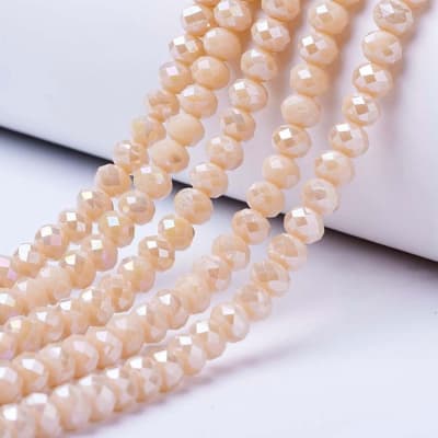 CRISTAL AUSTRIACO POR TIRA 4X3MM BLANCO ANTIGUO AB