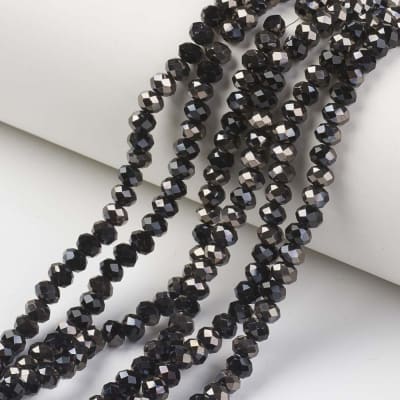 CRISTAL AUSTRIACO POR TIRA 6X5MM ELECTROPLATE NEGRO1