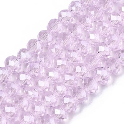 CRISTAL AUSTRIACO POR TIRA 4X3MM ELECTROPLATE ROSA PERLA