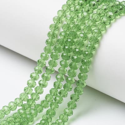 CRISTAL AUSTRIACO POR TIRA 4X3MM ESMERALDA1