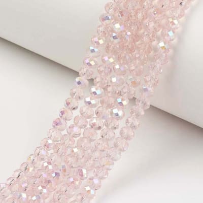 CRISTAL AUSTRIACO POR TIRA 4X3MM ROSA RAINBOW