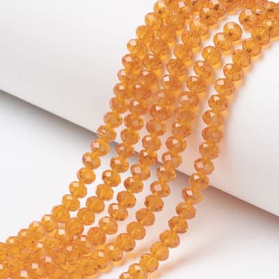 CRISTAL AUSTRIACO POR TIRA 6X5MM NARANJA OSCURO