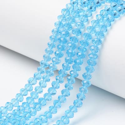 CRISTAL AUSTRIACO POR TIRA 6X5MM CIAN 2