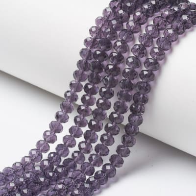 CRISTAL AUSTRIACO POR TIRA 6X5MM PURPURA MEDIO