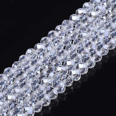 CRISTAL AUSTRIACO POR TIRA 8X6MM ELECTROPLATE TRANSPARENTE2