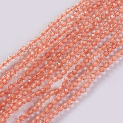 CRISTAL AUSTRIACO POR TIRA 2MM SALMON CLARO