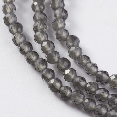 CRISTAL AUSTRIACO POR TIRA 2MM NEGRO TRANSPARENTE