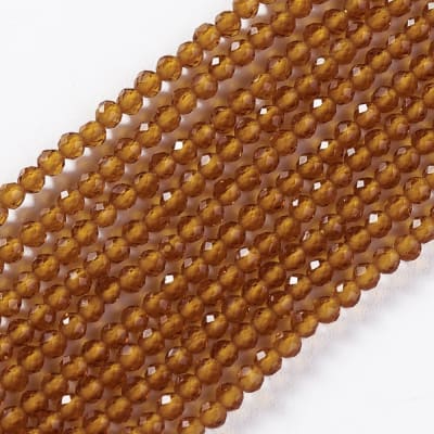 CRISTAL AUSTRIACO POR TIRA 2MM VARA DE ORO OSCURO