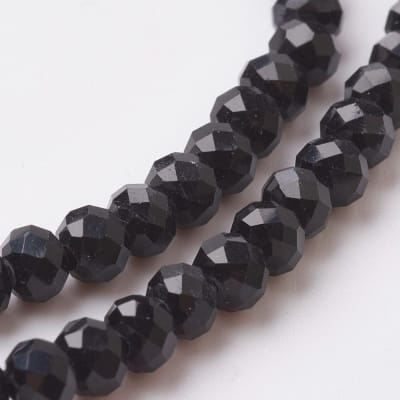 CRISTAL AUSTRIACO POR TIRA 4X3MM NEGRO