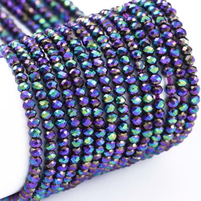 CRISTAL AUSTRIACO POR TIRA 2X1.5MM ELECTROPLATE MULTICOLOR1