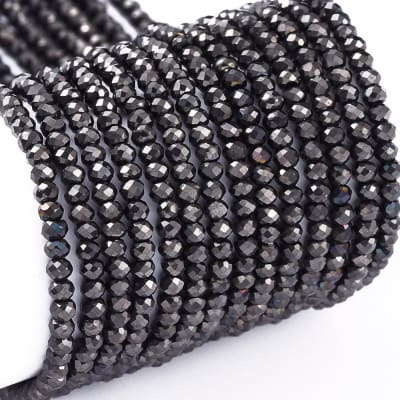 CRISTAL AUSTRIACO POR TIRA 2X1.5MM ELECTROPLATE GUNMETAL