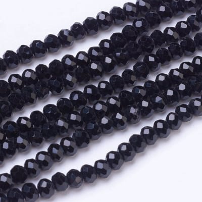 CRISTAL AUSTRIACO POR TIRA 3X2MM NEGRO 23