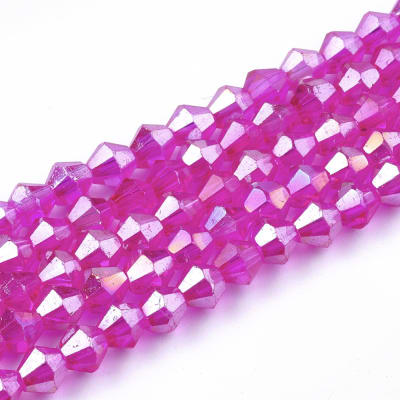CRISTAL AUSTRIACO POR TIRA 4MM BICONO MAGENTA