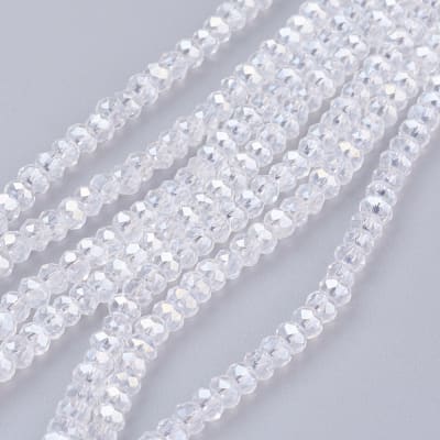 CRISTAL AUSTRIACO POR TIRA 3X2MM ELECTROPLATE AB CLARO3