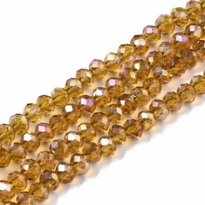 CRISTAL AUSTRIACO POR TIRA 3X2MM VARA DE ORO OSCURO