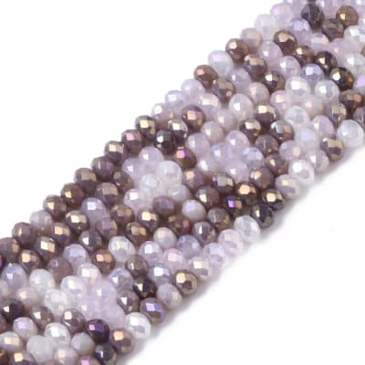 CRISTAL AUSTRIACO POR TIRA 3X2.5MM RUBOR LAVANDA