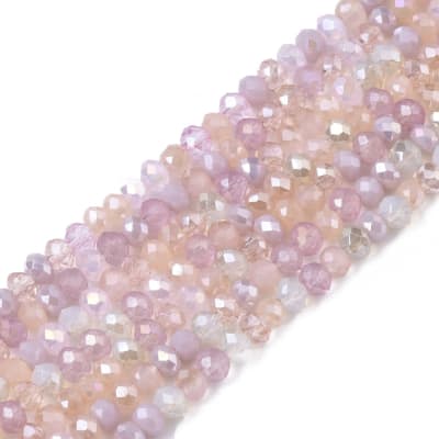 CRISTAL AUSTRIACO POR TIRA 3X2.5MM ROSA