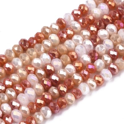 CRISTAL AUSTRIACO POR TIRA 3X2.5MM CORAL AB2