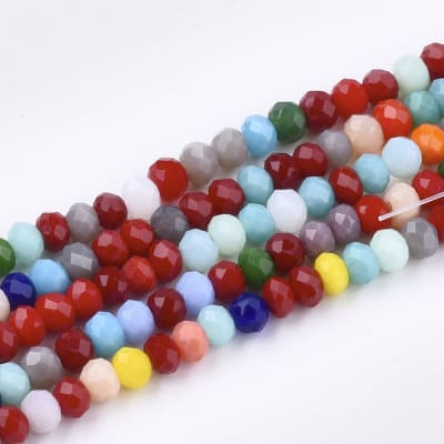 CRISTAL AUSTRIACO POR TIRA 3X2MM MIX COLORES CLAROS