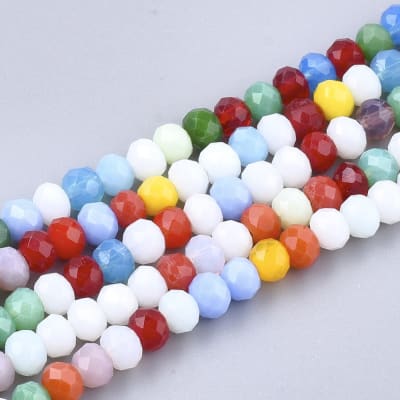 CRISTAL AUSTRIACO POR TIRA 4X3MM MIX COLORES SOLIDOS