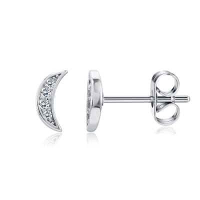 PENDIENTES B/PLATINO LUNA CON ZIRCONES 13X4MM1