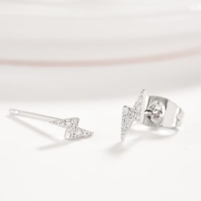 PENDIENTES B/PLATINO RAYO CON ZIRCONES 13X7MM1