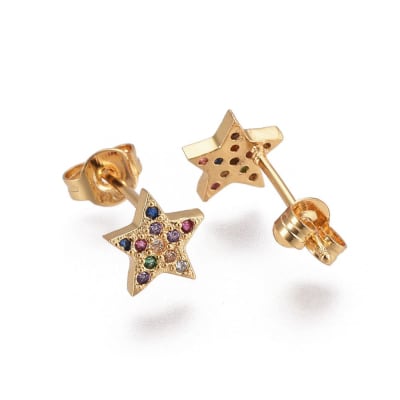 BASE DE ARO B/O ESTRELLA PEQ. ZIRCON COLORES 7MM1