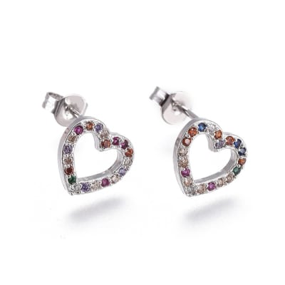 PENDIENTES B/PLATINO CORAZON CON ZIRCONES COLORIDOS1