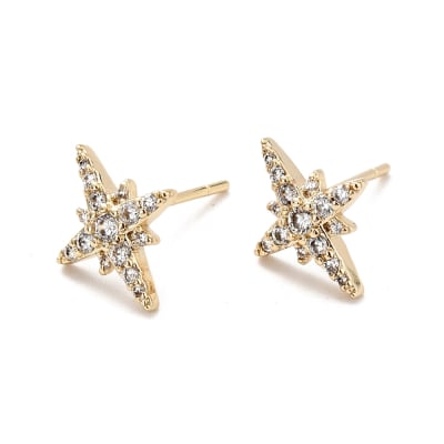AROS LISTOS B/O ESTRELLA FUGAZ CON ZIRCONES 12X10MM