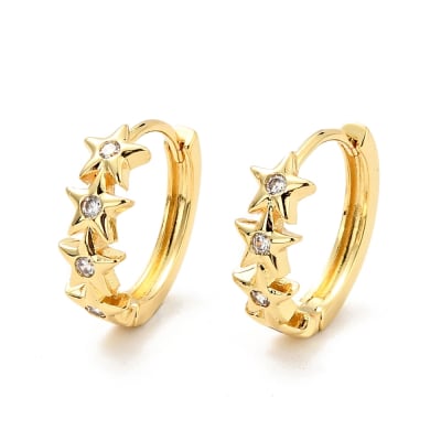 AROS LISTOS B/O HUGGIE ESTRELLAS CON ZIRCONES