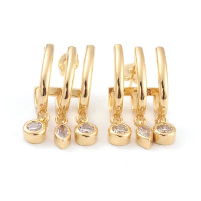 AROS LISTOS B/O ARGOLLA TRIPLE CON ZIRCONES 24X111