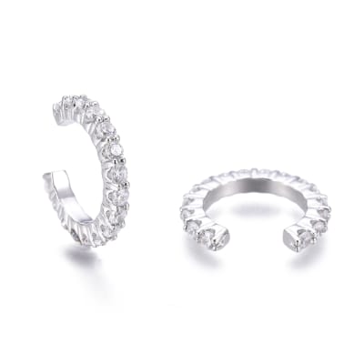 CUFF DELGADO CON ZIRCONES B/PLATINO 15X14MM