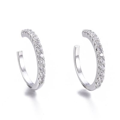 CUFF LINEA DE ZIRCONES B/PLATINO