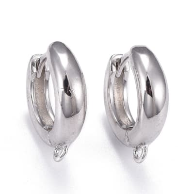 PENDIENTES B/PLATINO HUGGIE GRUESA 16X3MM1