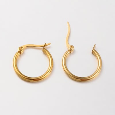 BASE DE ARO ACERO INOX. B/O 18K FORMA DE ANILLO 20MM